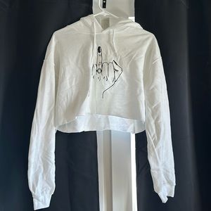 Just Married Crop Hoodie